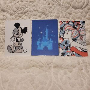Disney Rewards Set of 3 Postcards Mickey Mouse Tinkerbell Cinderellas Castle New